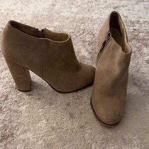 Mix No. 6 Tan Women's Suede Ankle Heeled Booties